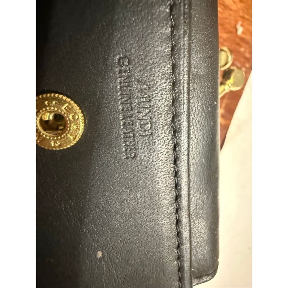 Mundi Women's Leather Tri-fold Card Holder Wallet Black OS NWT